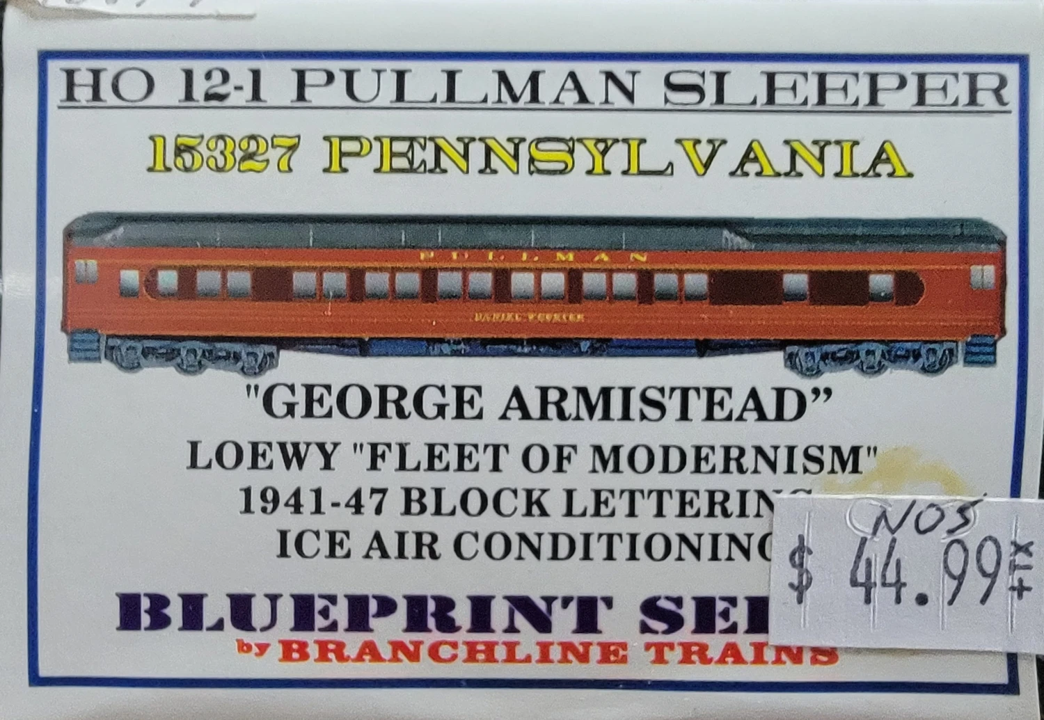 Branchline Trains 15327 HO Scale 1-21 Heavyweight Pullman Sleeper PRR Modernism Armistead - USED - Image 2