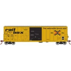 Athearn 20082 N Scale 50' FMC Exterior Post Combo Door Boxcar "Early" Railbox ABOX 50177