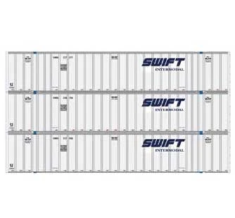 Athearn 40123 HO Scale 53' Stoughton Intermodal Container Swift SWRU 3 Pack #2