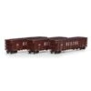 Athearn 7477 HO Scale Thrall High Side Gondola With Load Herzog "Brown" HZGX 3 Pack #2