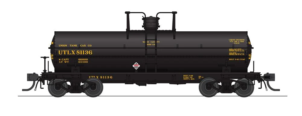 BLI 7677 HO Scale 6000 Gallon Tank Car "Liquid Chlorine" UTLX 2 Pack