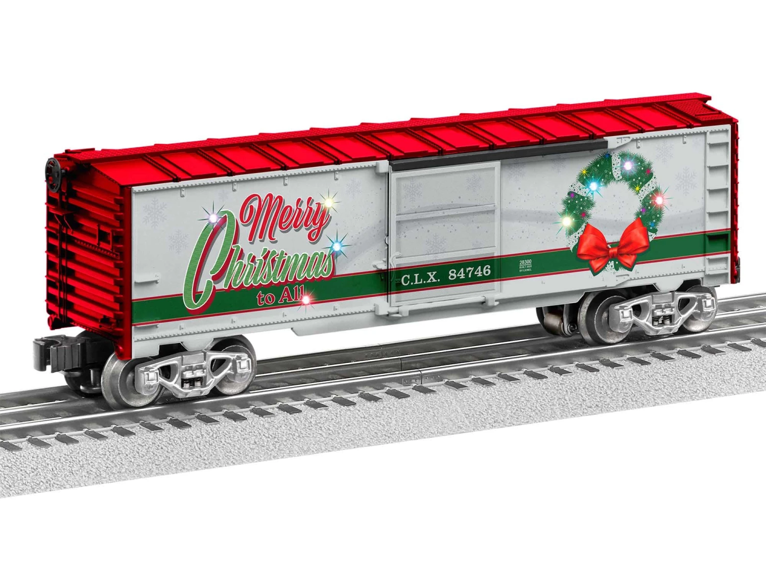Lionel 2028300 O Gauge Christmas Light Express Boxcar