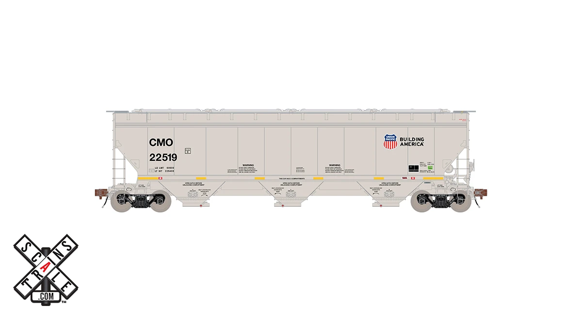 ScaleTrains Rivet 33308 HO Scale Gunderson 5188 Covered Hopper Union Pacific UP/CMO 22767