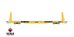 ScaleTrains Rivet 38377 HO Scale BSC F68AH Bulkhead Flatcar "Yellow" TTPX 80179