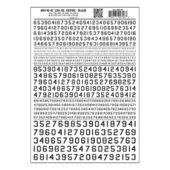 Woodland Scenics MG746 Model Graphics, Gothic 45-Degree USA Numbers, Black